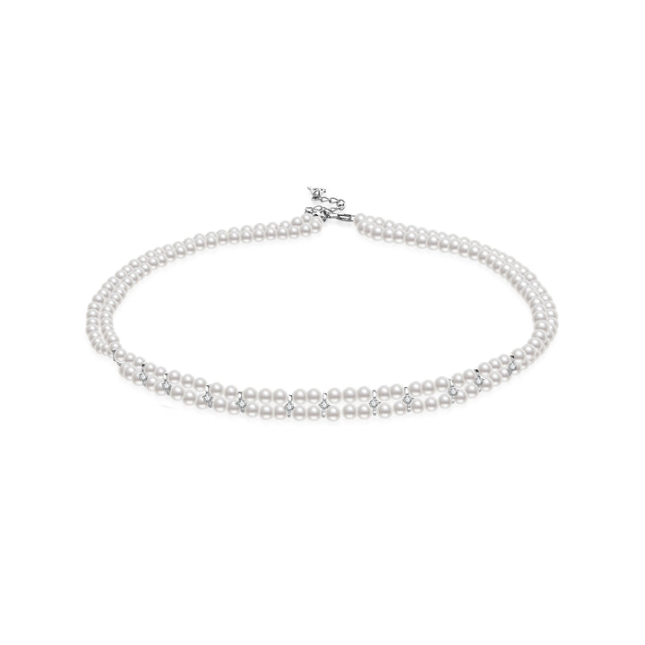 Top Glanz Süßwasserperlen Halskette WN00835 | CELESTE