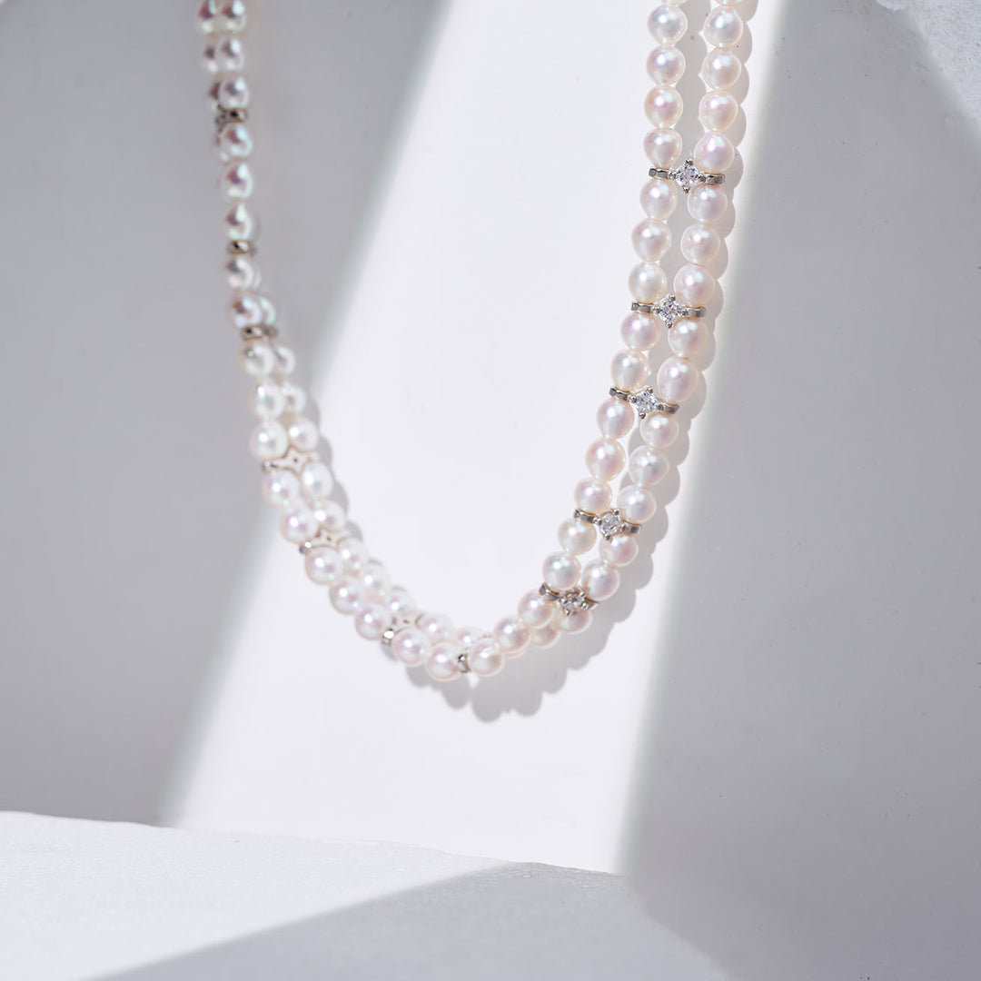 عقد لؤلؤ مائي فاخر توبر لوستر WN00835 | CELESTE