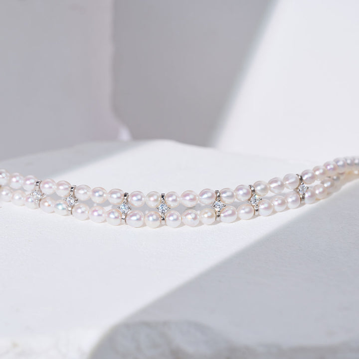 عقد لؤلؤ مائي فاخر توبر لوستر WN00835 | CELESTE