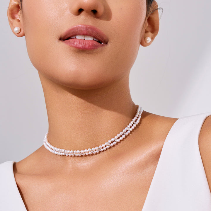 탑 러스트 담수 진주 목걸이 WN00835 | CELESTE