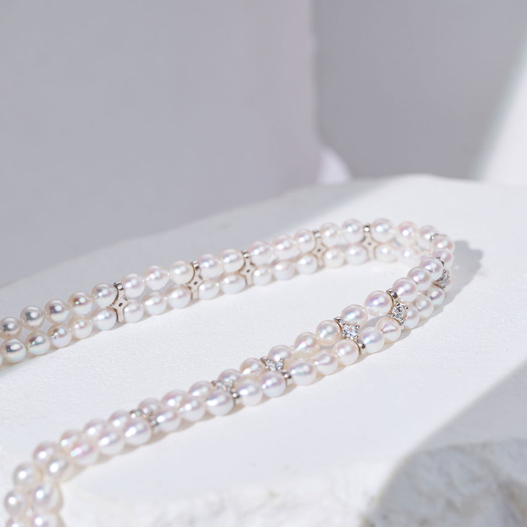 عقد لؤلؤ مائي فاخر توبر لوستر WN00835 | CELESTE