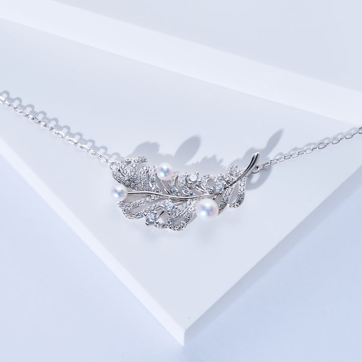 Collier de perles d'eau douce de qualité supérieure WN00836 | FEATHER