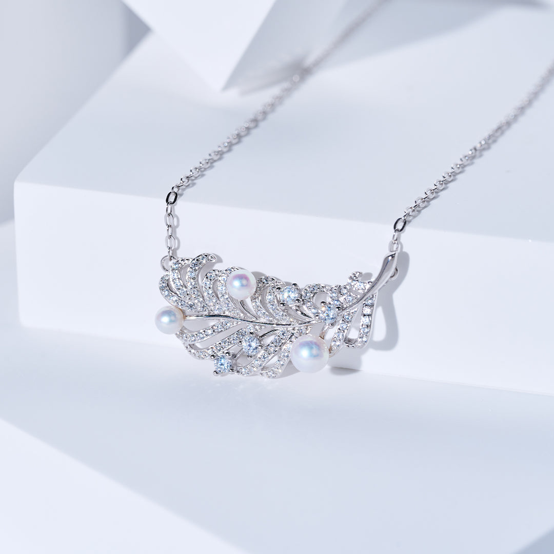 Collier de perles d'eau douce de qualité supérieure WN00836 | FEATHER