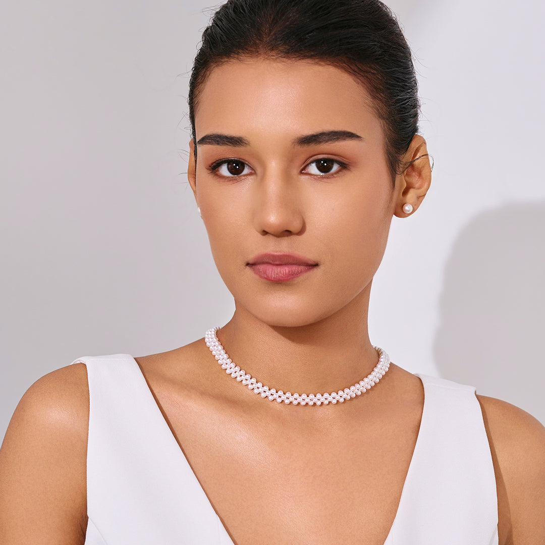 淡水珍珠项链与手链套装 WS00134