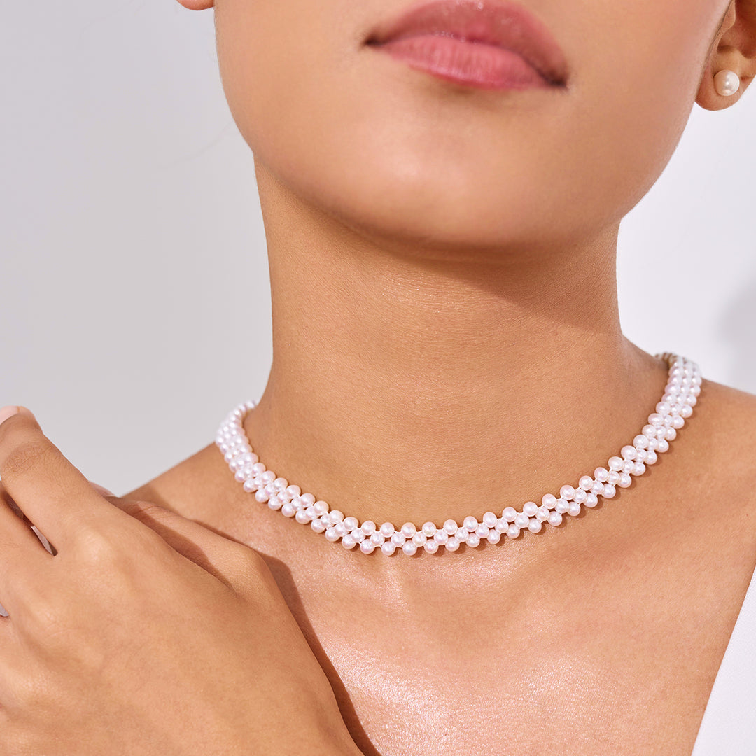 エレガントな淡水パールネックレス WN00840