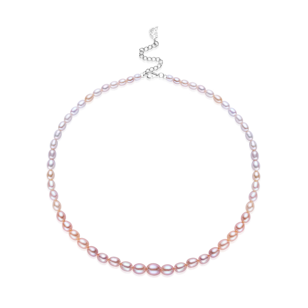 Rantai Leher Mutiara Air Tawar Pelbagai Warna Gred Atas WN00841 | HARMONY