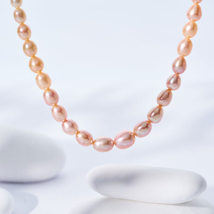 عقد لؤلؤ مائي متعدد الألوان عالي الجودة WN00841 | HARMONY