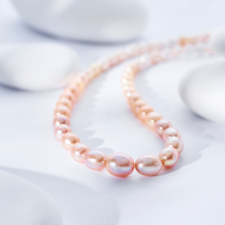 عقد لؤلؤ مائي متعدد الألوان عالي الجودة WN00841 | HARMONY