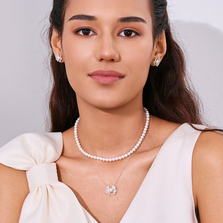 عقد لؤلؤ ماء عذب WN00843 | RIBBON