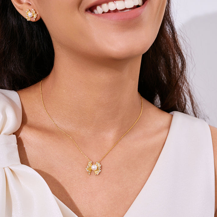 Collar de perlas de agua dulce WN00844 | RIBBON