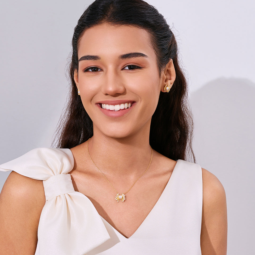 Collar de perlas de agua dulce WN00844 | RIBBON