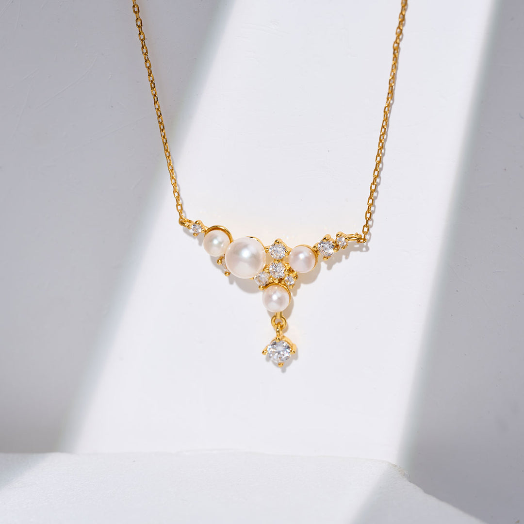 Collier de perles d'eau douce de qualité supérieure WN00845 | STARRY