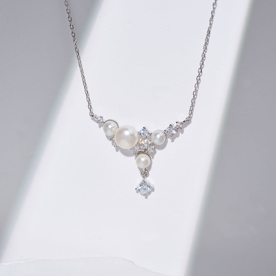 Collier de perles d'eau douce de qualité supérieure WN00846 | STARRY