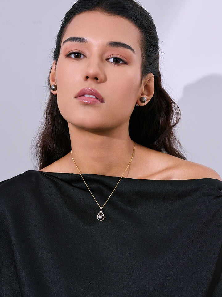 Elegante collana con perla tahitiana WN00847