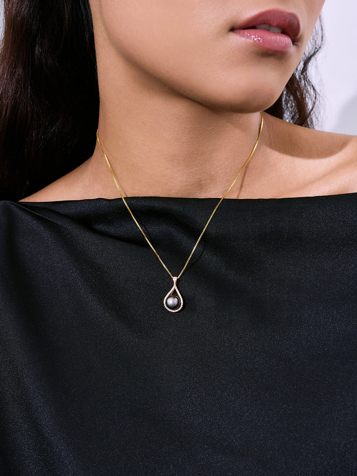 Elegante collana con perla tahitiana WN00847