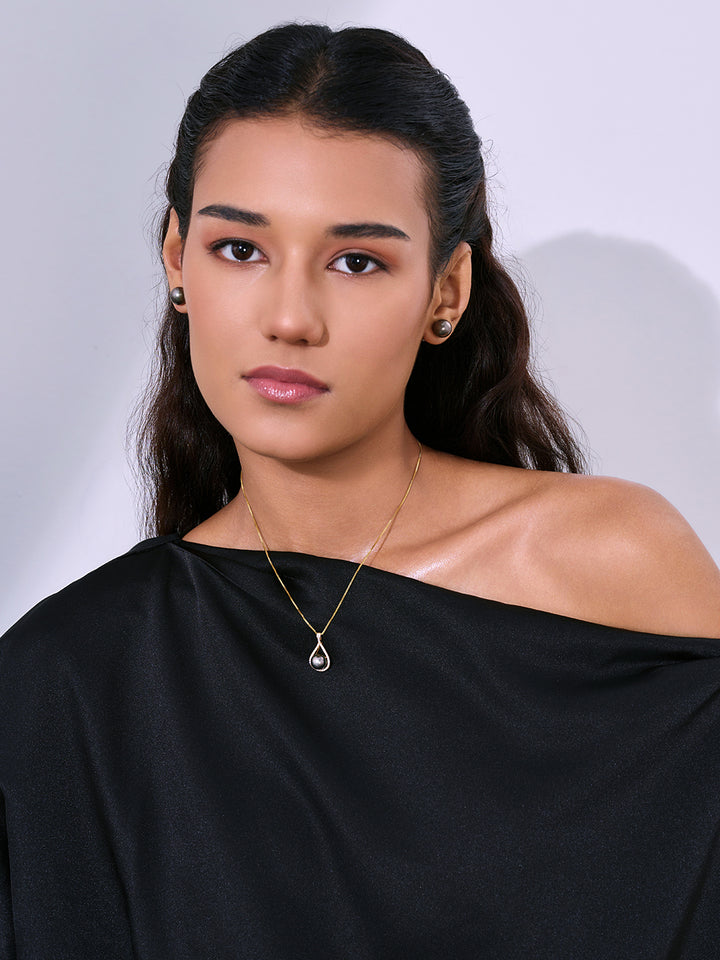 Elegante collana con perla tahitiana WN00847