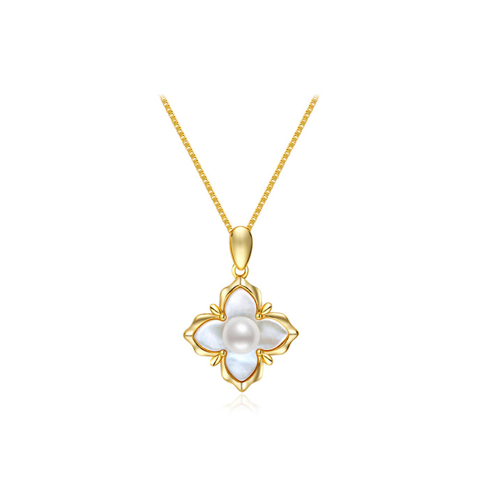 Collana elegante con perle d'acqua dolce WN00850