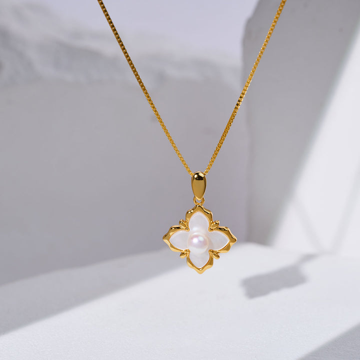 عقد لؤلؤ مياه عذبة أنيق WN00850