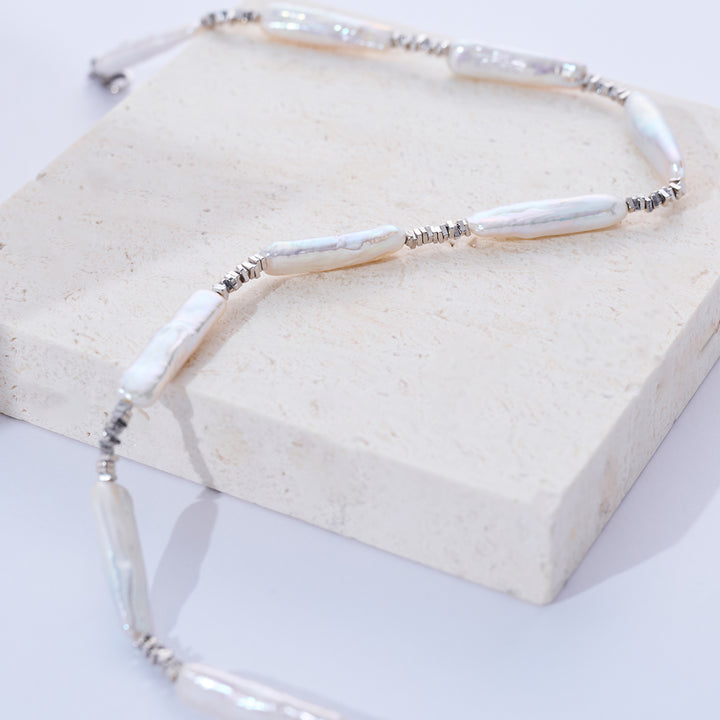 바로크 담수 진주 목걸이 WN00851