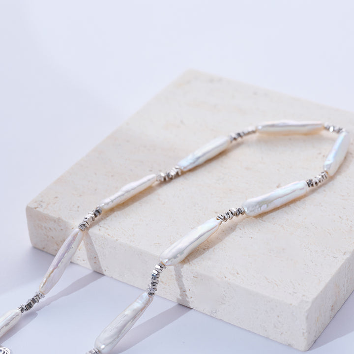 바로크 담수 진주 목걸이 WN00851