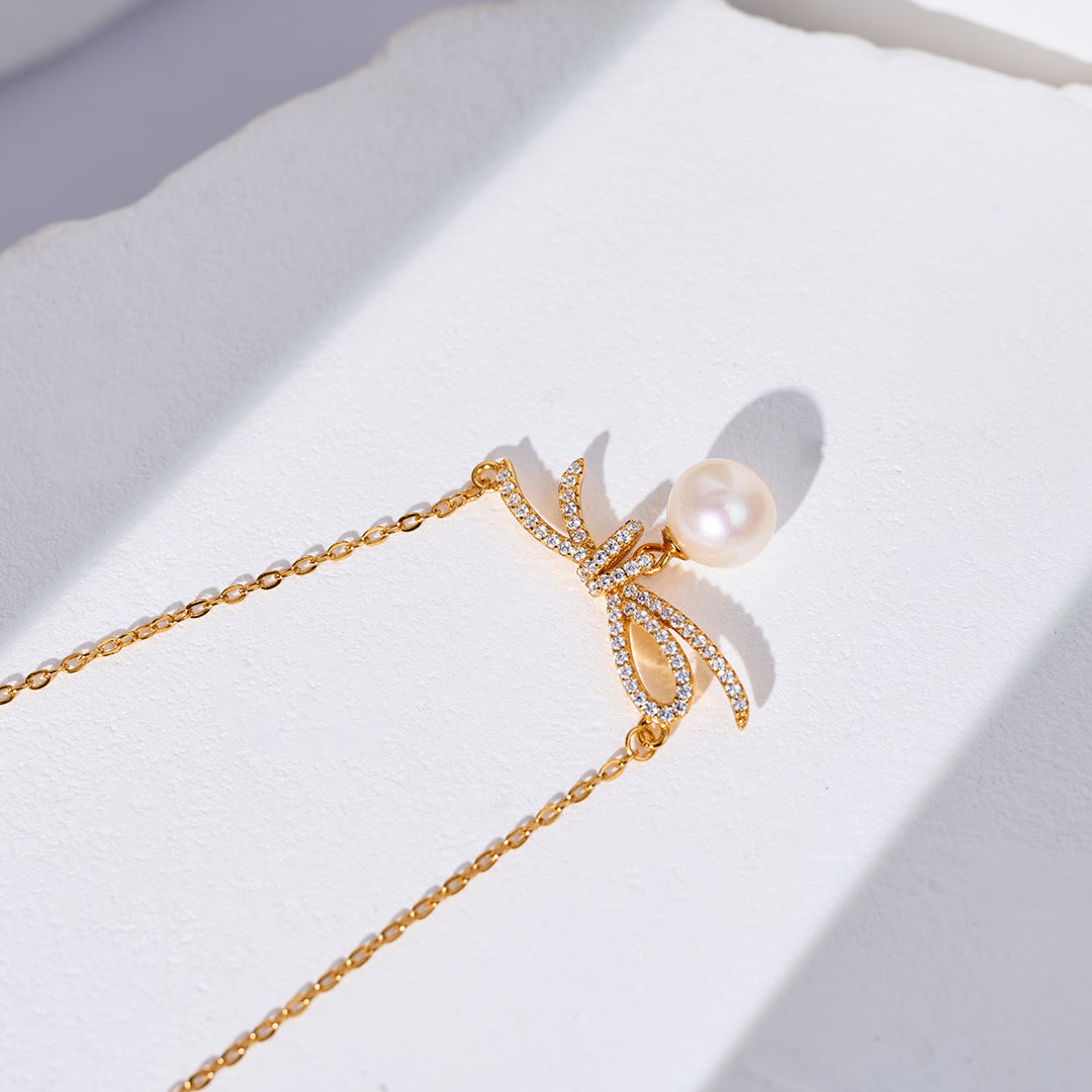 Collier de perles d'eau douce WN00852 | RIBBON