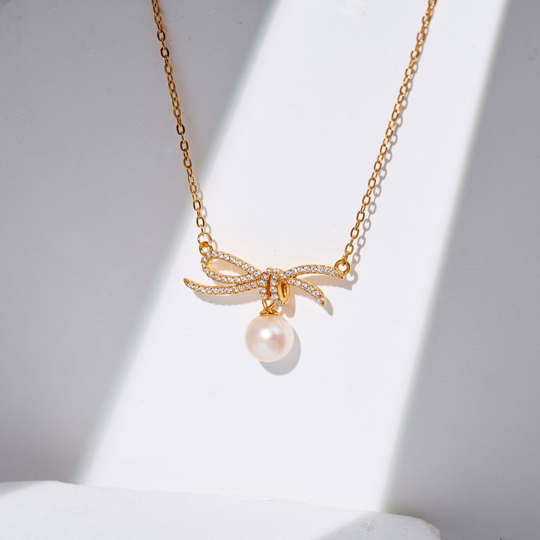 Collier de perles d'eau douce WN00852 | RIBBON