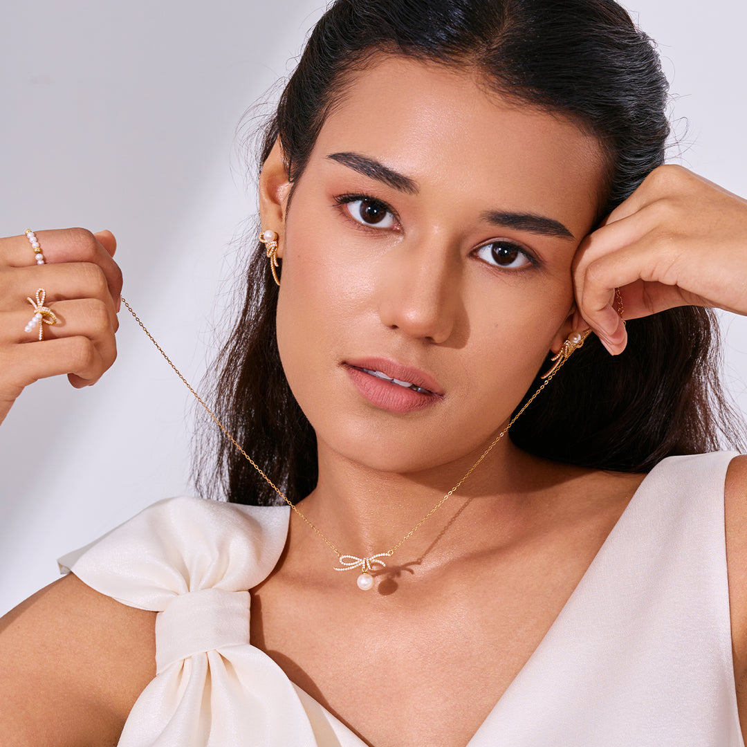 Collar de perlas de agua dulce WN00852 | RIBBON