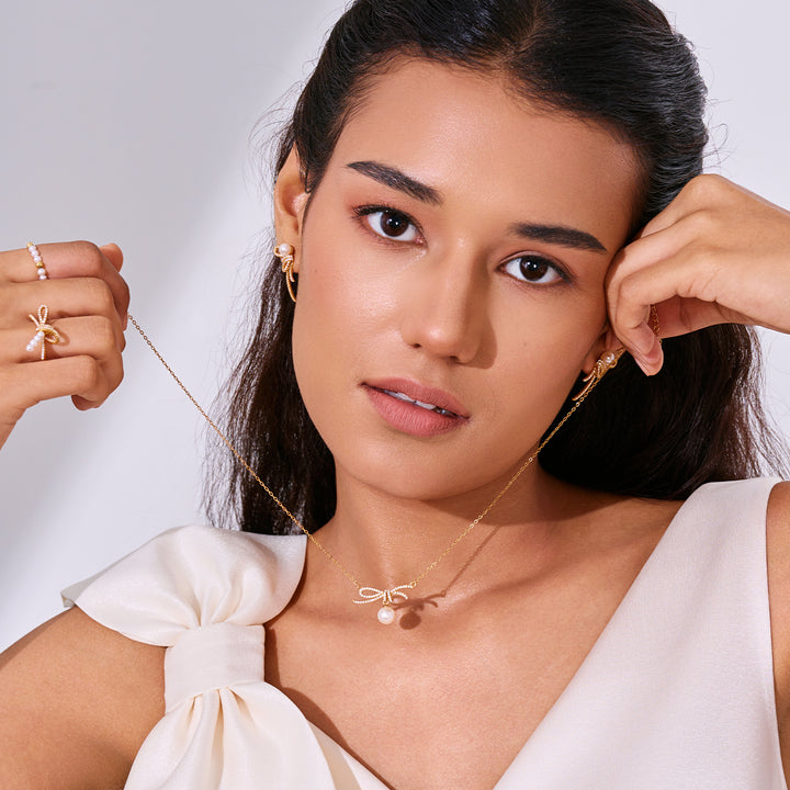 Collar de perlas de agua dulce WN00852 | RIBBON