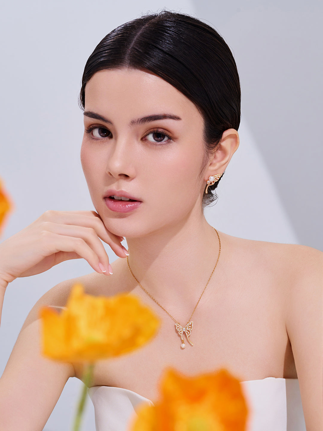 Collana di perle d'acqua dolce WN00854 | BUTTERFLY