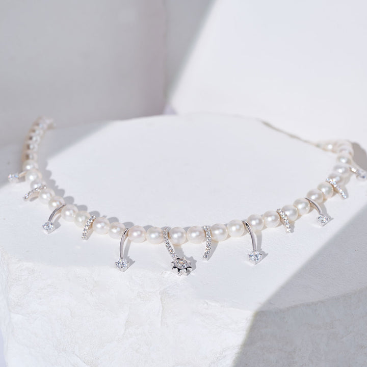 화이트 민물 진주 목걸이 WN00856 | CELESTE