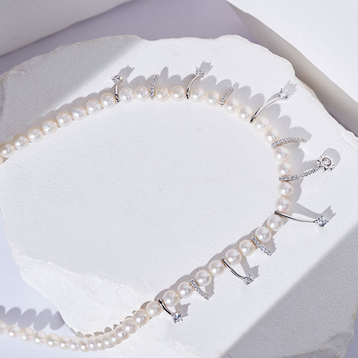 화이트 민물 진주 목걸이 WN00856 | CELESTE