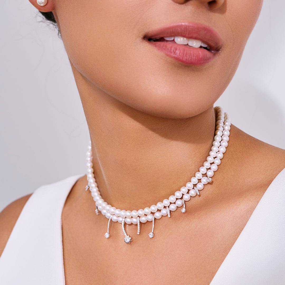 ホワイト淡水パールネックレス WN00856 | CELESTE