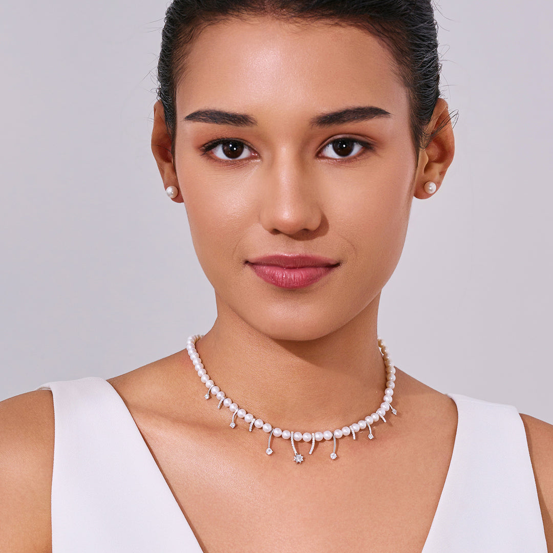 ホワイト淡水パールネックレス WN00856 | CELESTE