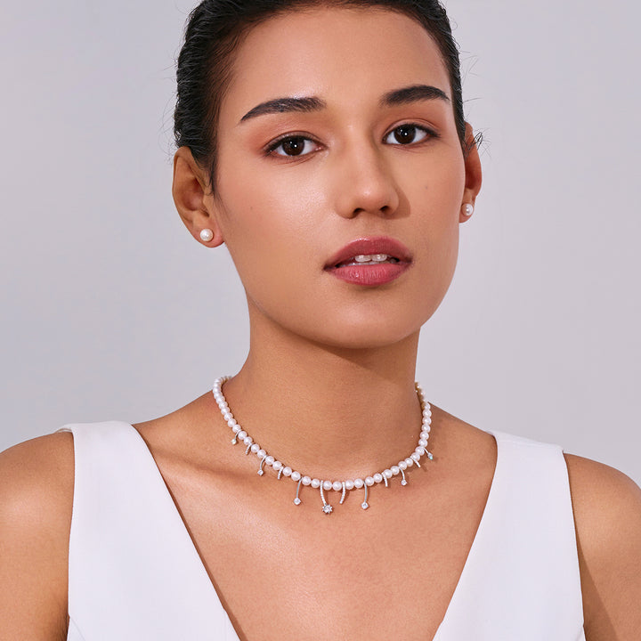 ホワイト淡水パールネックレス WN00856 | CELESTE