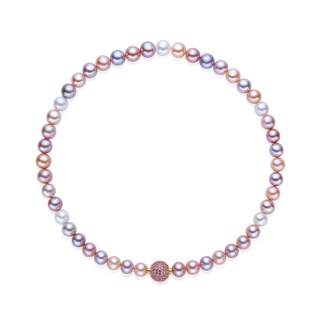 탑 러스트 캔디 담수 진주 목걸이 WN00857