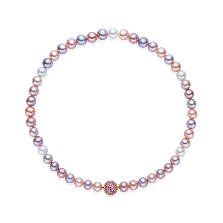 탑 러스트 캔디 담수 진주 목걸이 WN00857