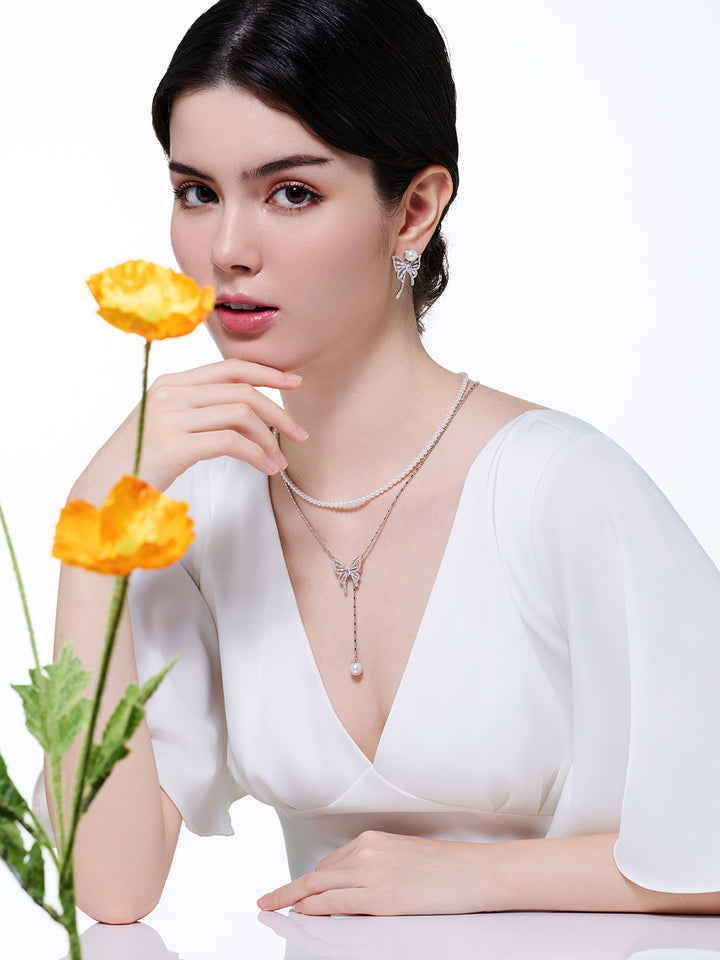Top Grade Freshwater Pearl Necklace WN00859 | BUTTERFLY