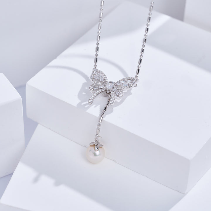 Collana di Perle d'Acqua Dolce di Prima Qualità WN00859 | BUTTERFLY