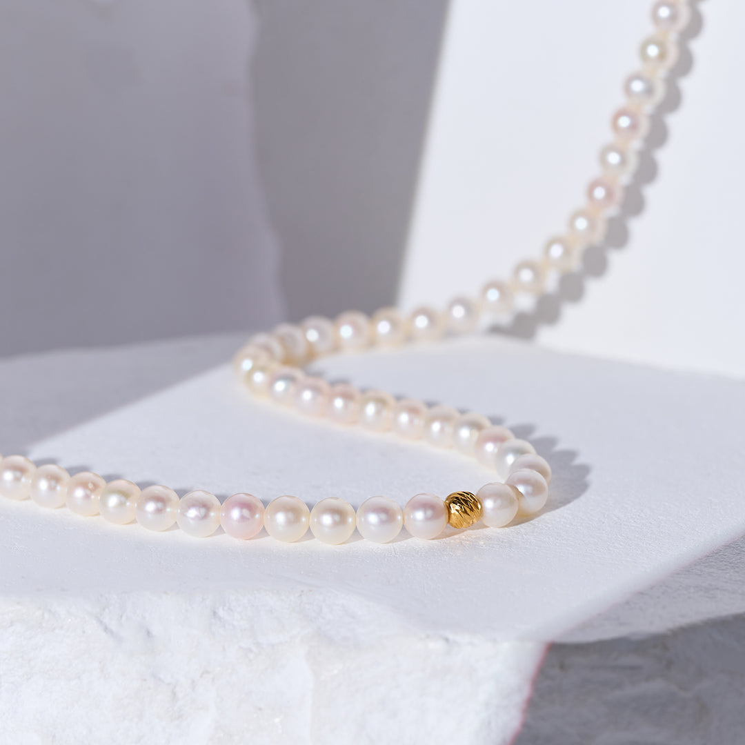 Rantai Leher Mutiara Air Tawar Top Lustre WN00862