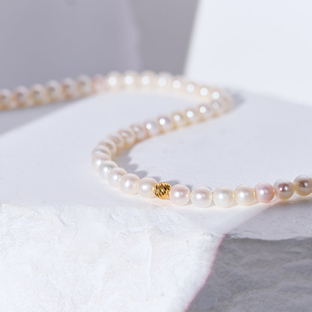 Rantai Leher Mutiara Air Tawar Top Lustre WN00862