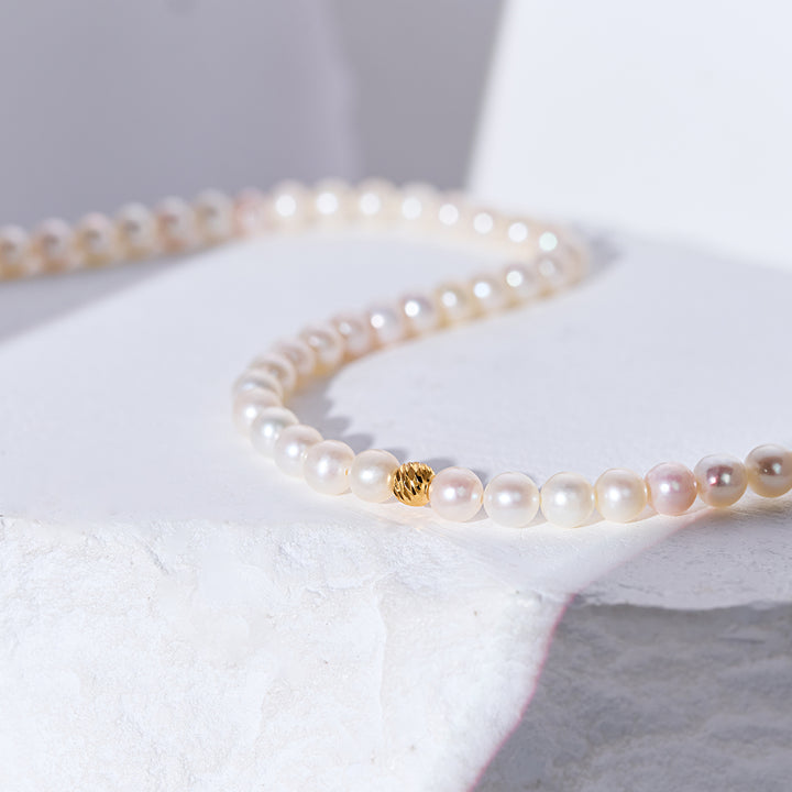 Rantai Leher Mutiara Air Tawar Top Lustre WN00862