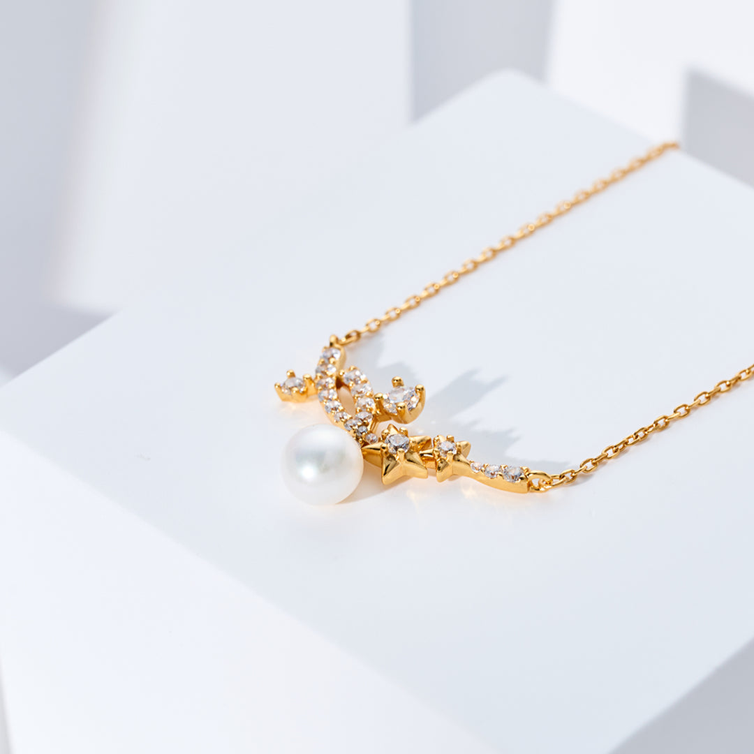 Halskette aus Süßwasserperlen in Spitzenqualität WN00863 | STARRY