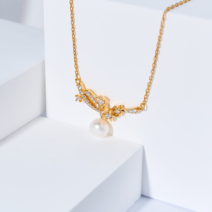 Halskette aus Süßwasserperlen in Spitzenqualität WN00863 | STARRY