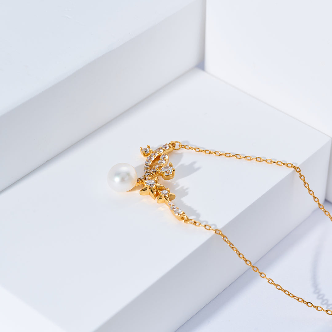 Halskette aus Süßwasserperlen in Spitzenqualität WN00863 | STARRY