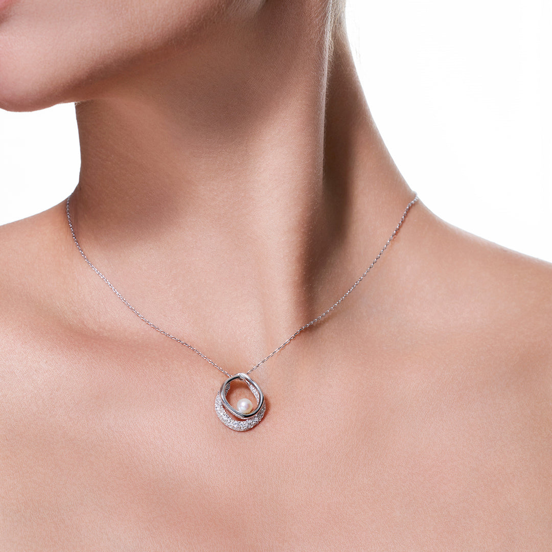 قلادة لؤلؤ مياه عذبة عالية الجودة WN00865 | SANDS