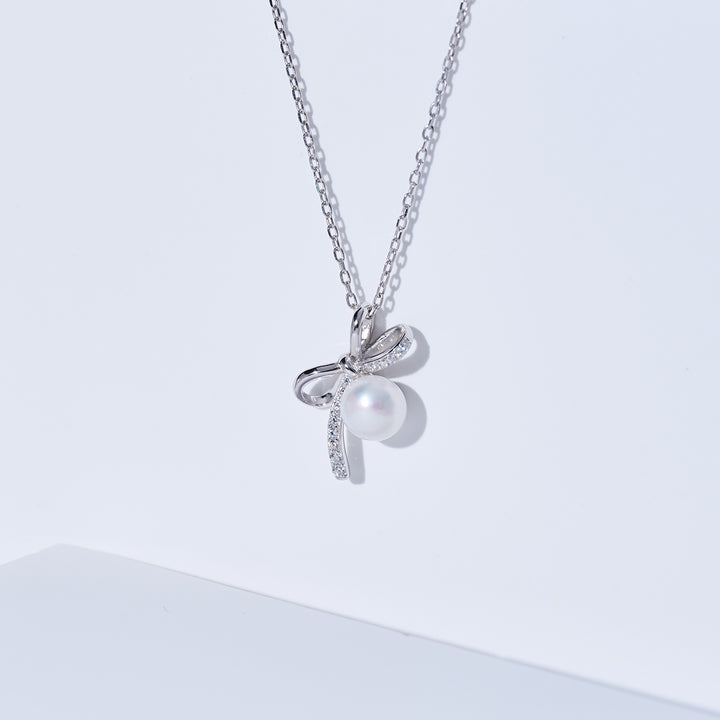 Collar de perlas de agua dulce de primera calidad WN00866 | RIBBON