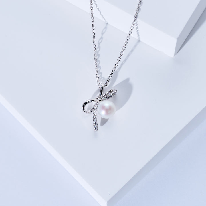 Collar de perlas de agua dulce de primera calidad WN00866 | RIBBON