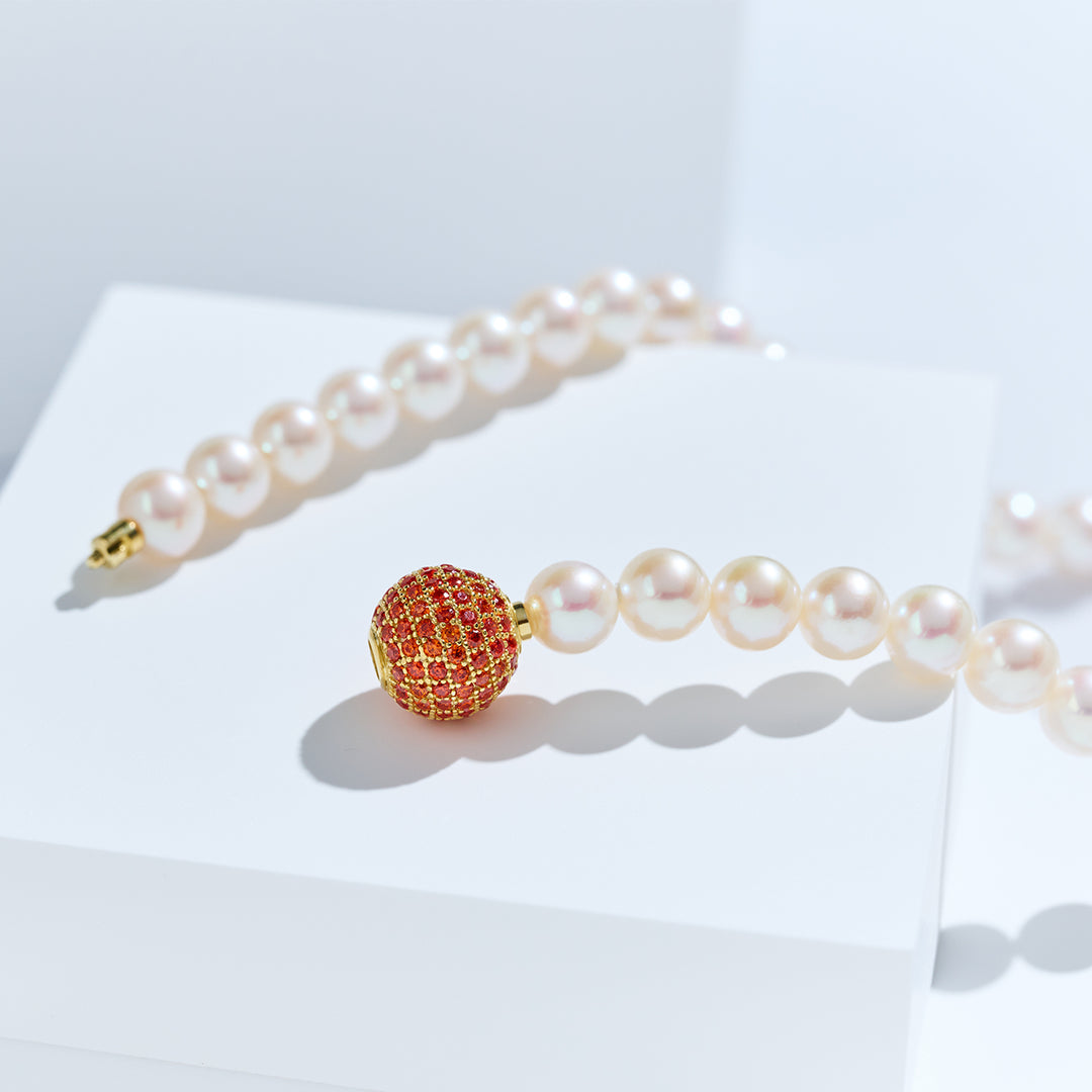 Austauschbare Verschlüsse aus Sterlingsilber mit Pearly Lustre WA00196