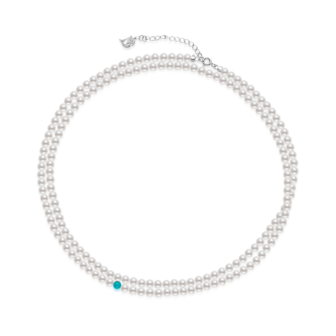 Collier de perles d'eau douce long de 80 cm WN00870