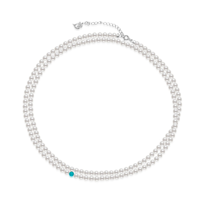 Collier de perles d'eau douce long de 80 cm WN00870